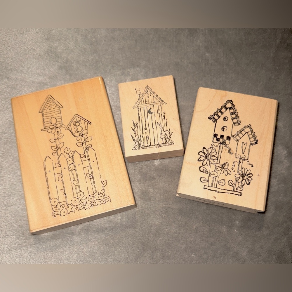 SALE!!! 🇺🇸 SALE!!! 🇺🇸 Wooden Birdhouses & Gardening Stamp Set